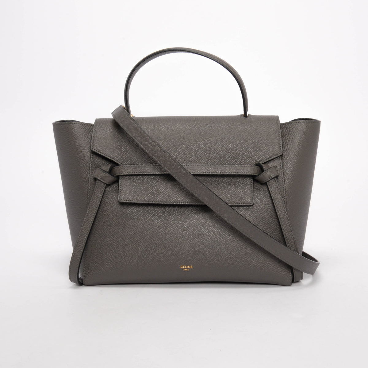 Celine Grey Grained Calfskin Mini Belt Bag