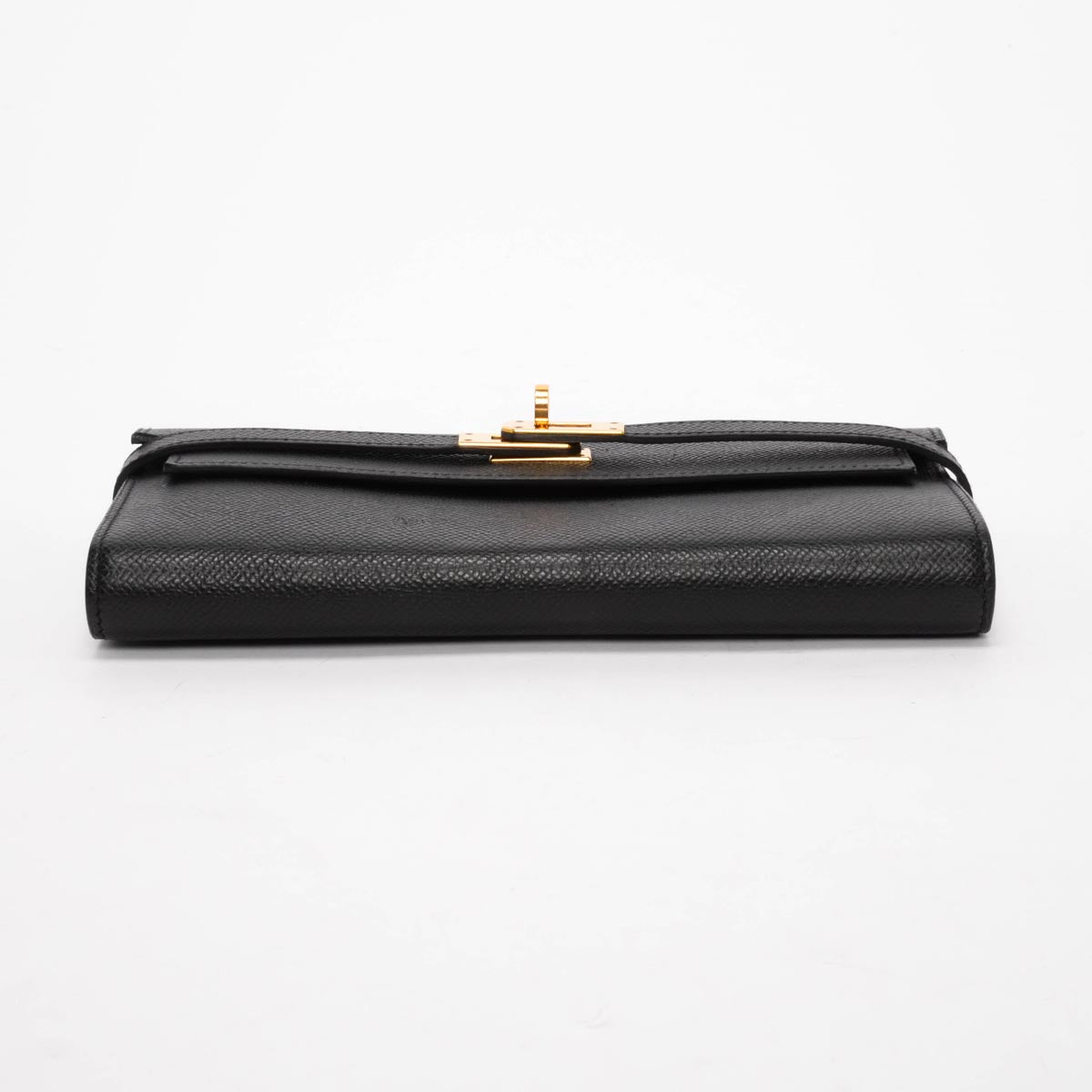 Hermes Black Epsom Kelly Long Wallet