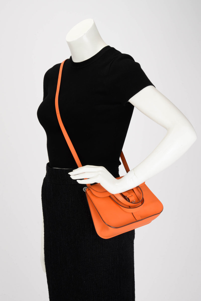 Hermes Orange Swift Mini Halzan 22