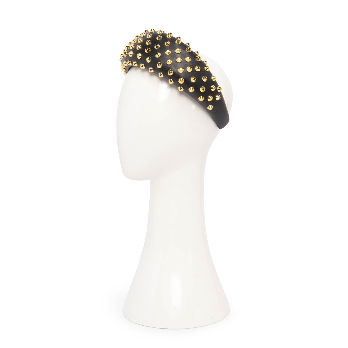 Prada Black Studded Nappa Headband