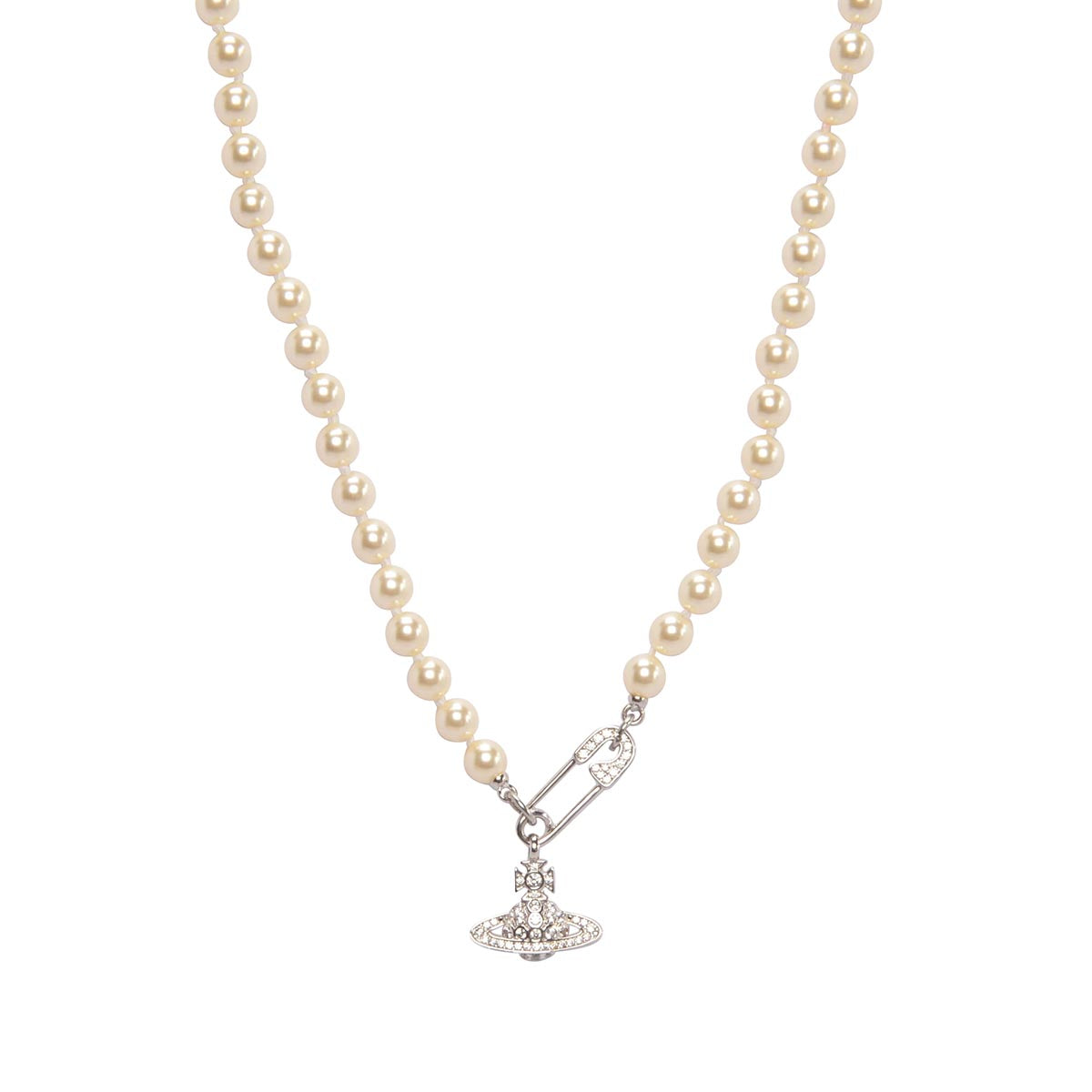 Vivienne Westwood Platinum Pearl Lucrece Necklace
