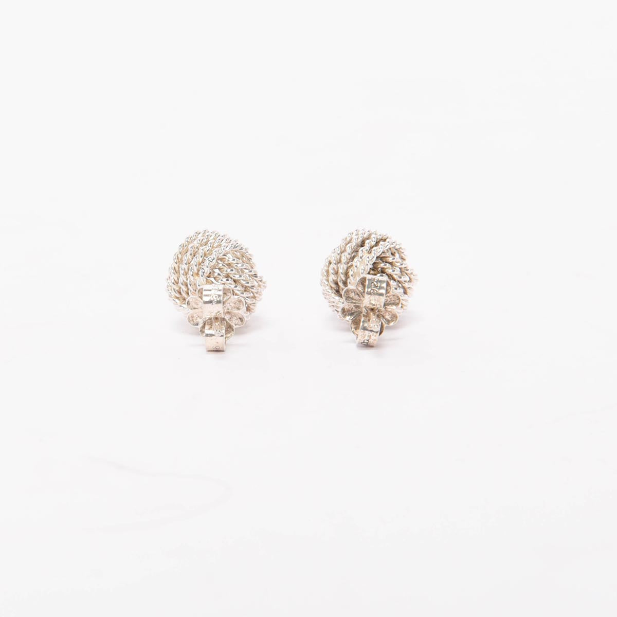 Tiffany & Co Sterling Silver Somerset Twist Knot Earrings