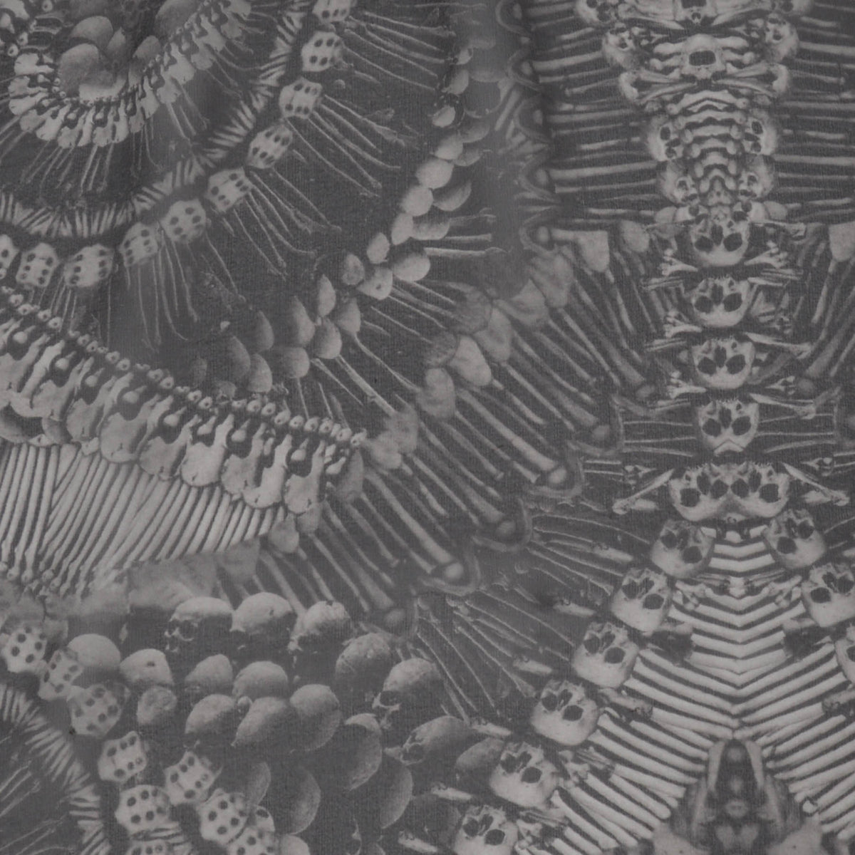 Alexander McQueen Black Silk Chiffon 2010 Catacombs Skull Scarf