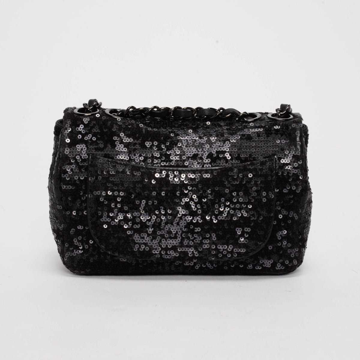 Chanel Black Sequin Moonlight on Water Mini Flap Bag