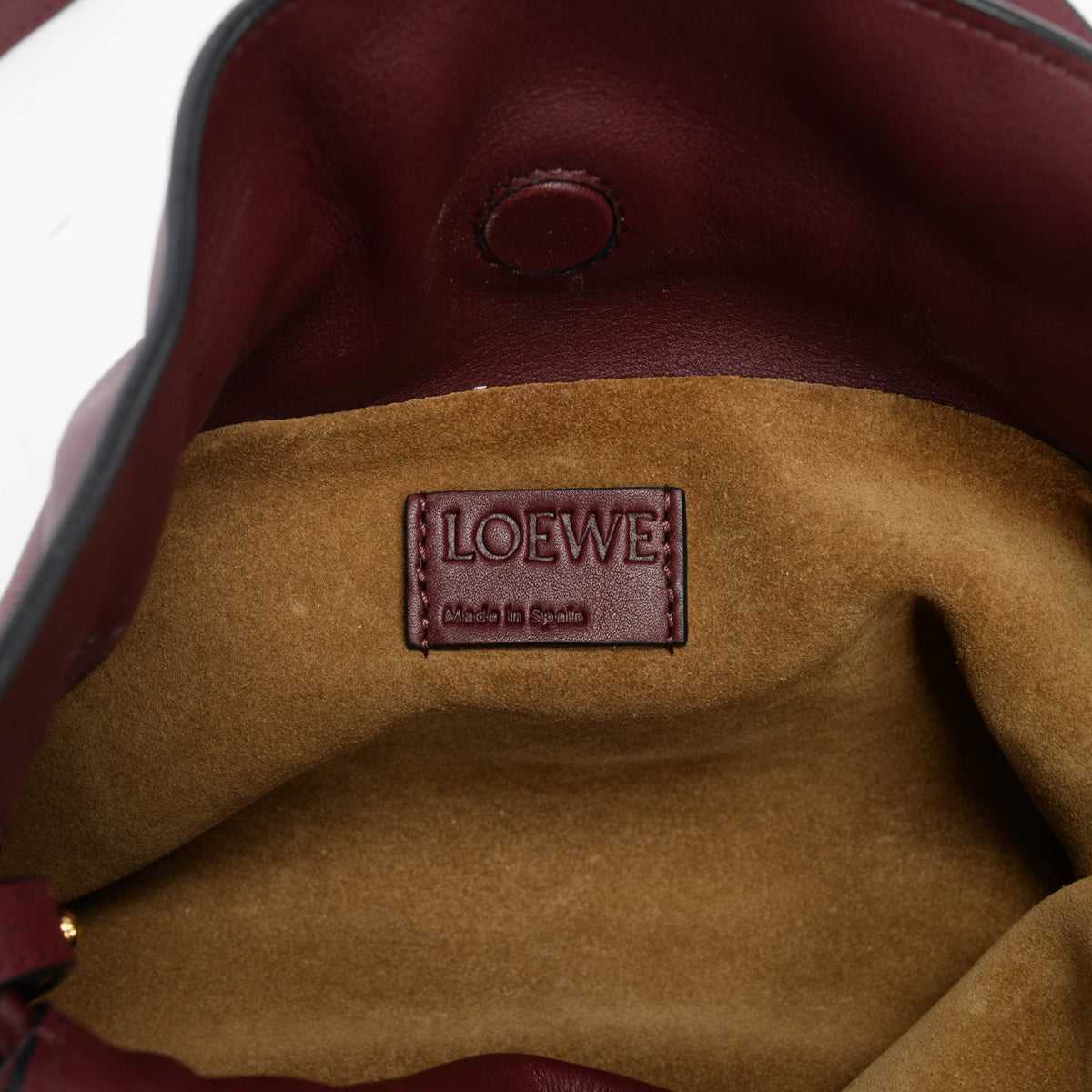 Loewe Burgundy Calfskin Flamenco Mini Bag