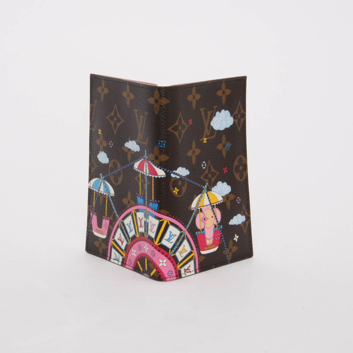 Louis Vuitton Monogram Christmas Animation Big Wheel Passport Holder