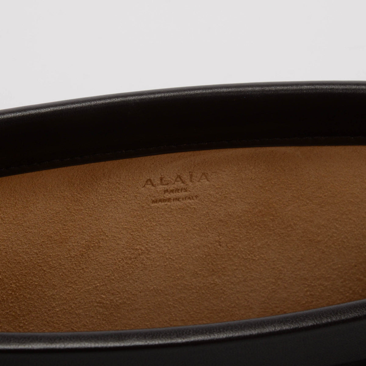 Alaia Dark Brown Calfskin Le Click East West Medium Bag