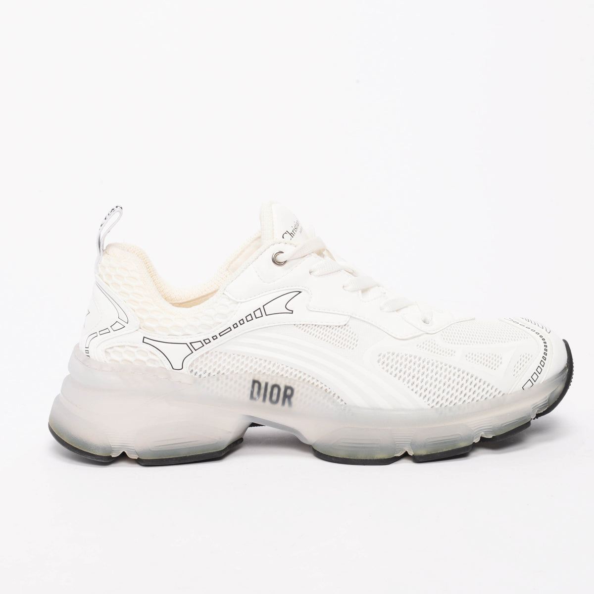 Dior White Mesh Dior Vibe Sneakers 41