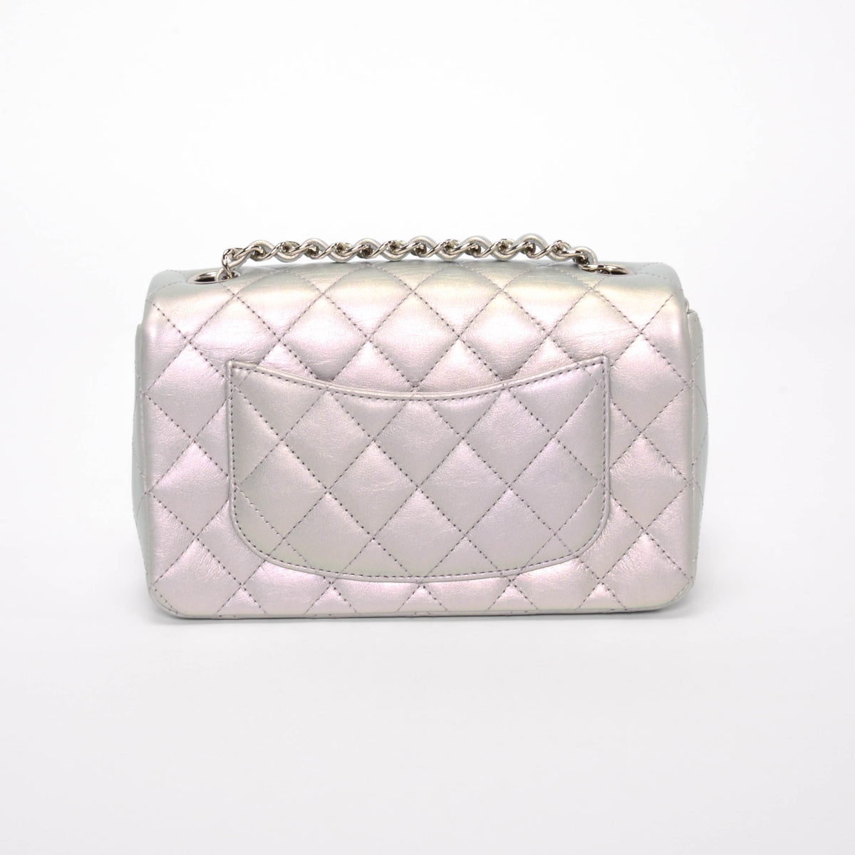 Chanel Purple Iridescent Calfskin Mini Rectangular Flap Bag