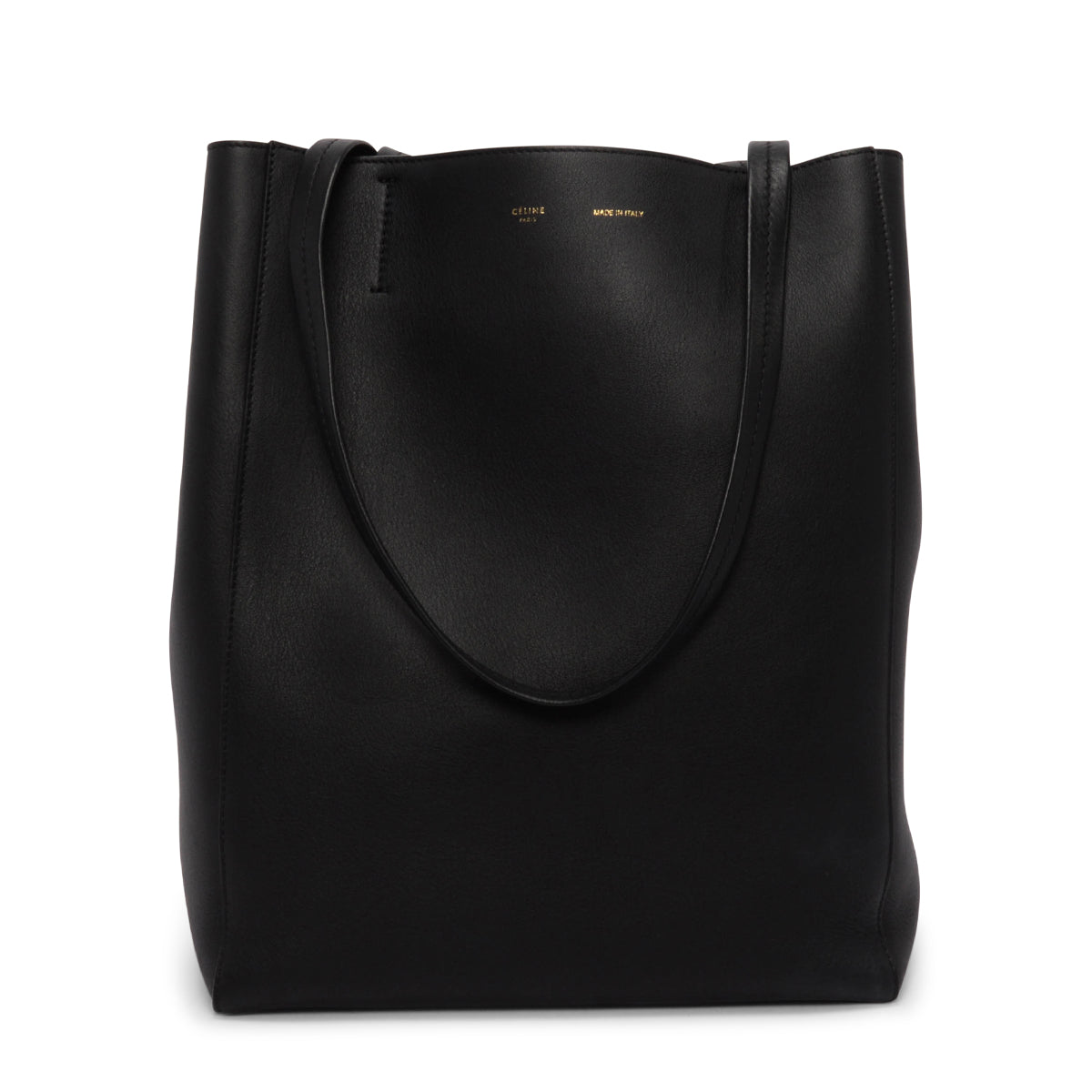 Celine Black Smooth Calf Vertical Cabas Tote