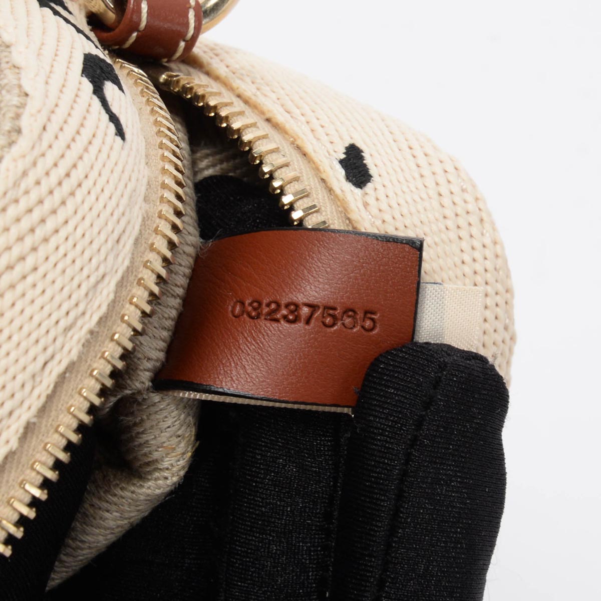 Chloe Sepia Brown Leather & Canvas Woody Belt Bag