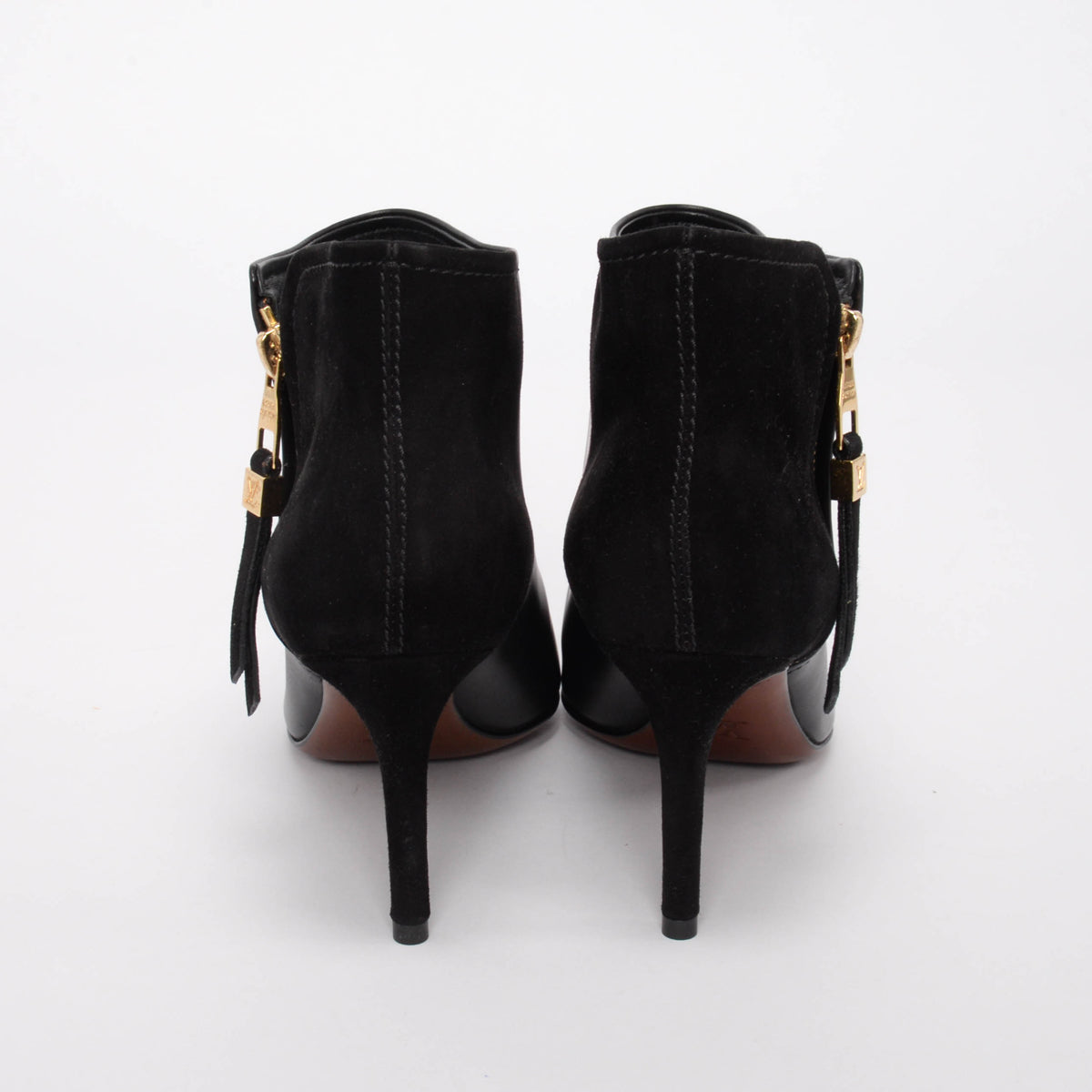 Louis Vuitton Black Calfskin Zippy Low Boots 36
