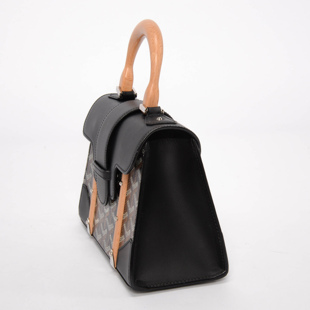 Goyard Black Goyardine Saigon Structure Mini Bag