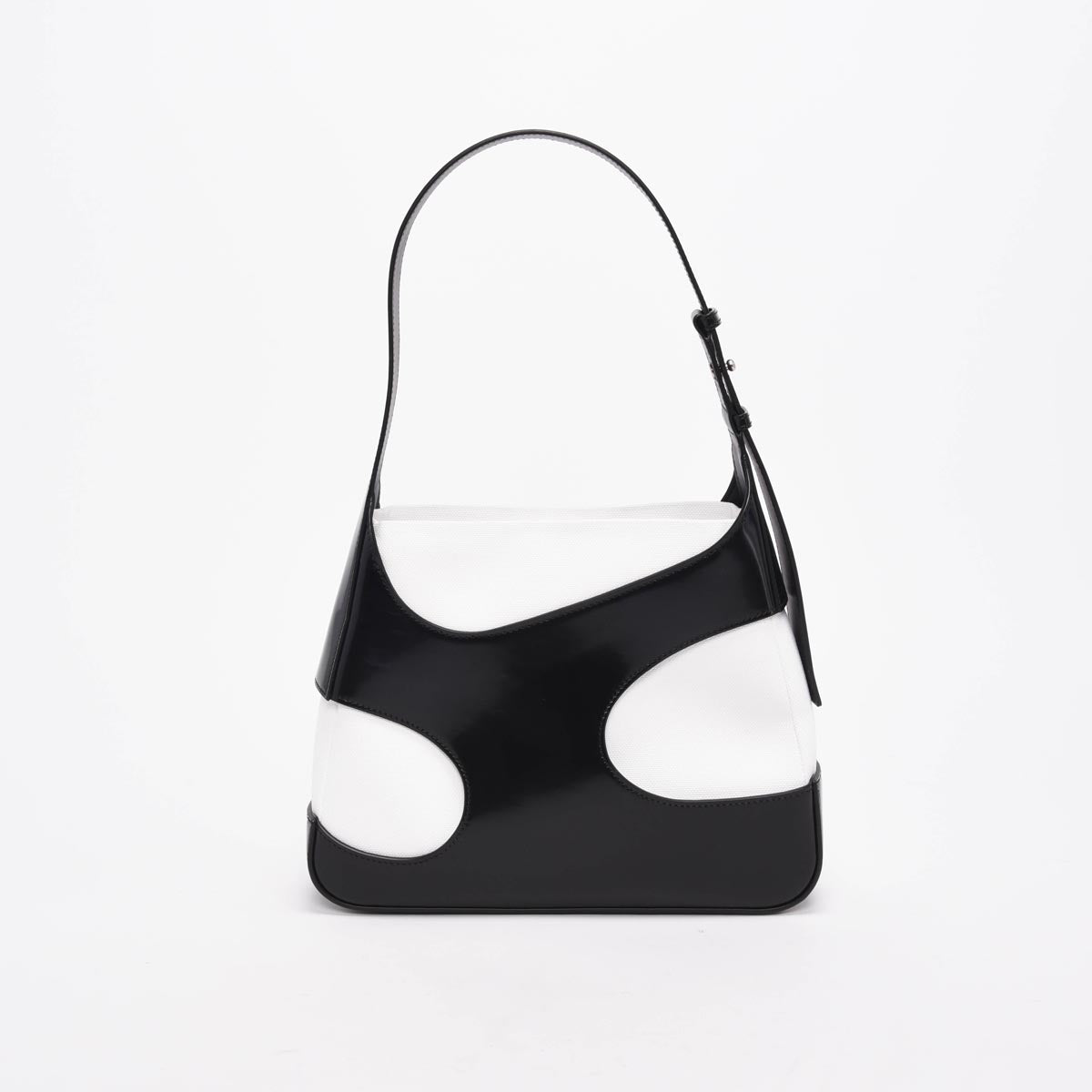 Ferragamo Black & White Cut-Out Detail Bag