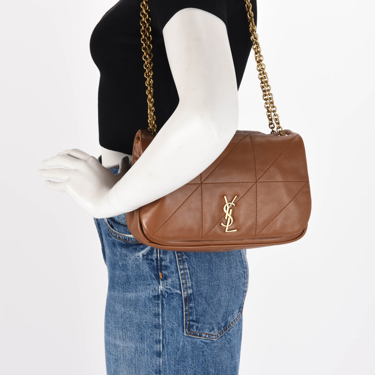 Saint Laurent Light Fox Quilted Lambskin Small Jamie 4.3 Bag