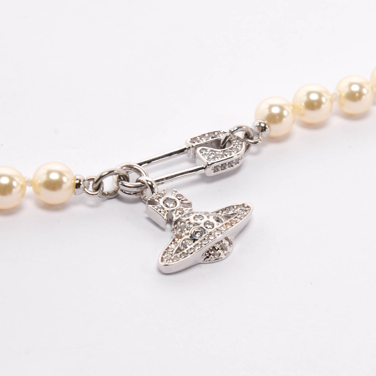 Vivienne Westwood Platinum Pearl Lucrece Necklace