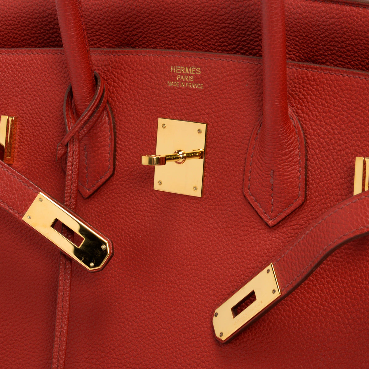 Hermes Rouge Garance Togo Birkin 35