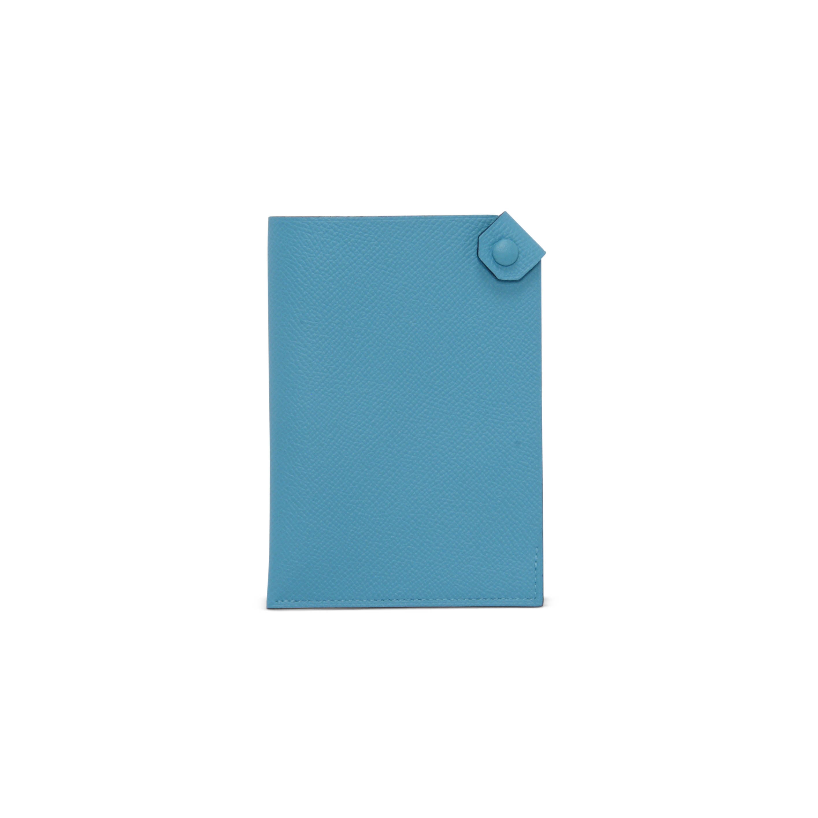 Hermes Bleu Du Nord Epsom Tarmac PM Passport Holder