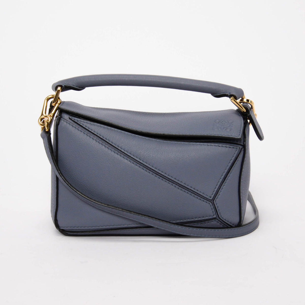 Loewe Blue Calfskin Mini Puzzle Bag
