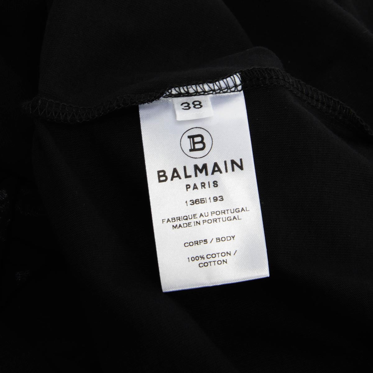 Balmain Black Cotton Logo Tank Top FR 38