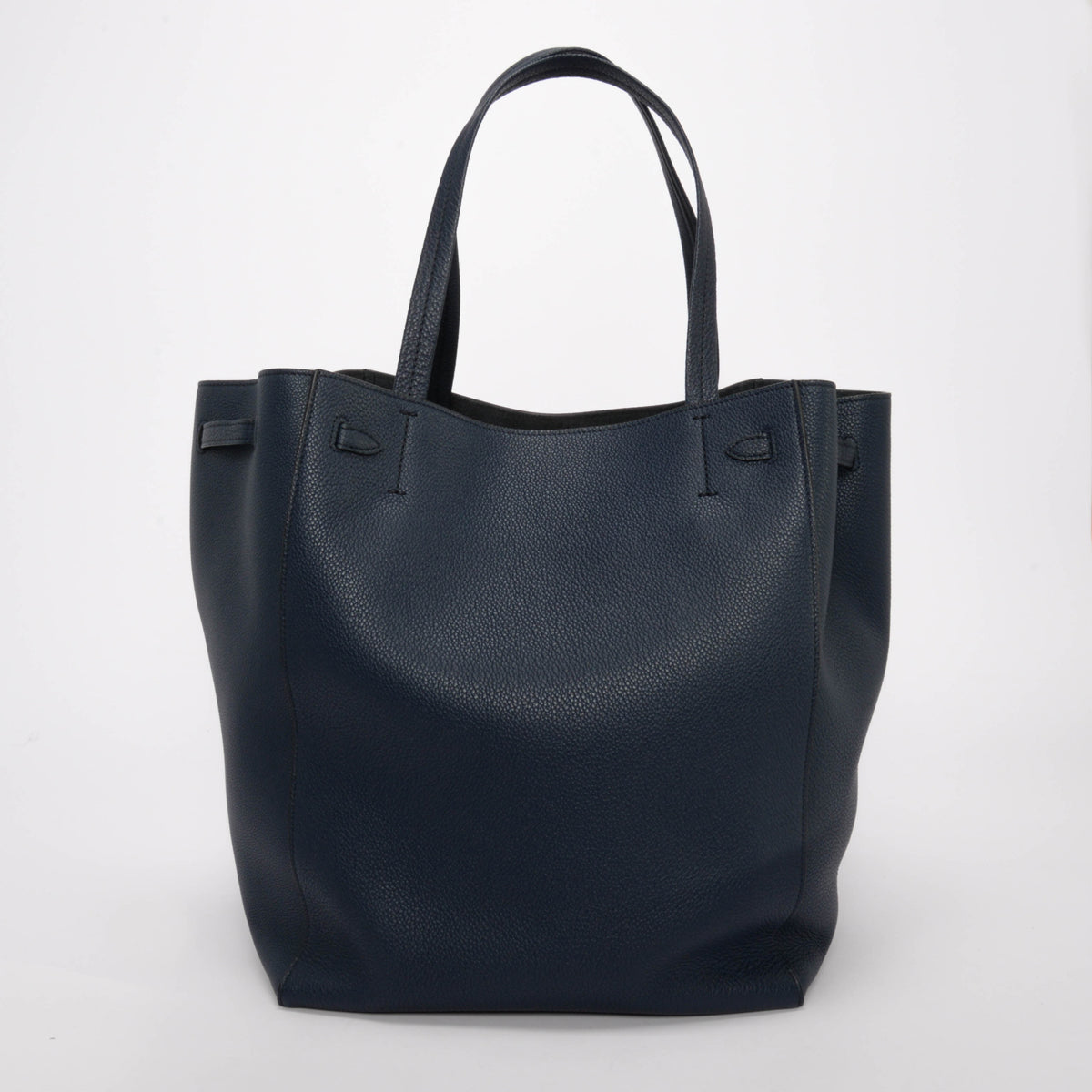 Celine Navy Grained Calfskin Medium Phantom Cabas Tote