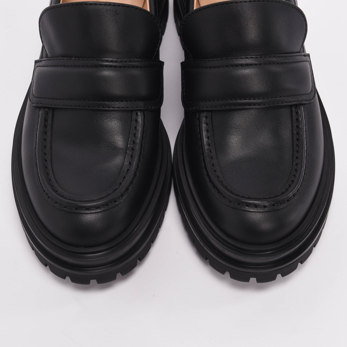 Gianvito Rossi Black Nappa Thierry Loafers 36