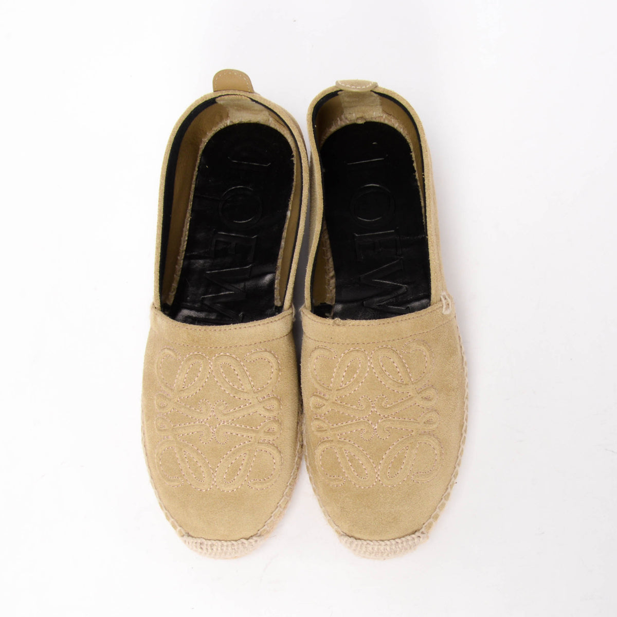 Loewe Beige Suede Anagram Espadrilles 37