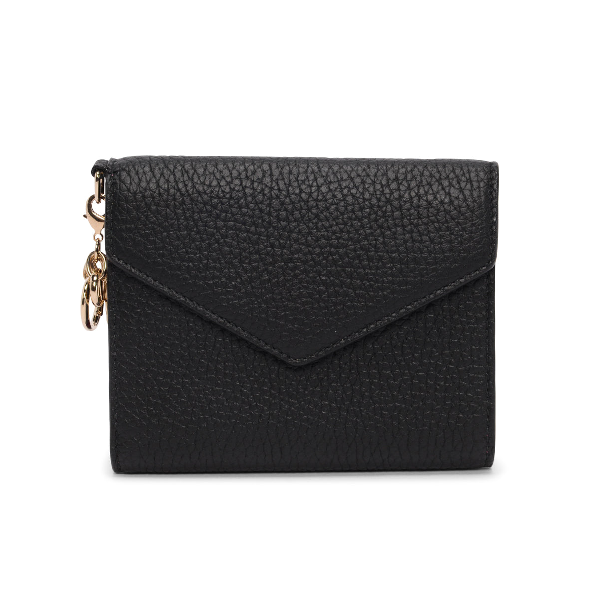 Dior Black Grained Calfskin Diorissimo Envelope Wallet