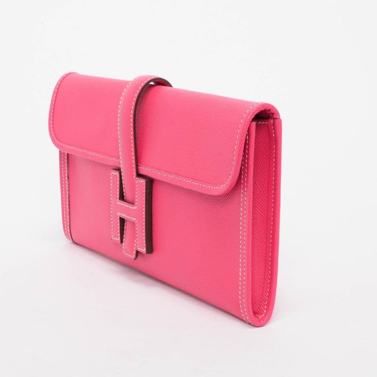 Hermes Rose Tyrien Epsom Jige Elan 29 Clutch