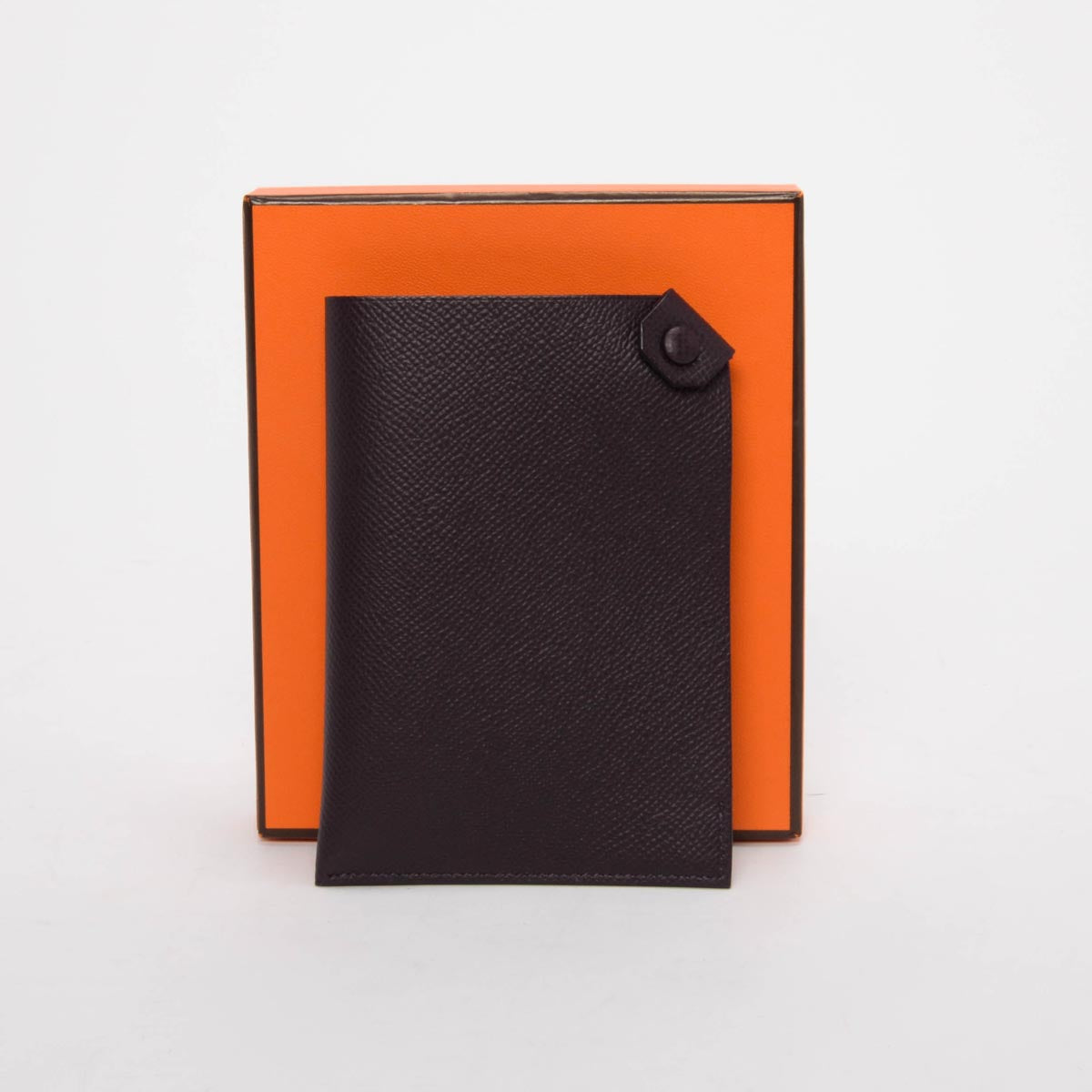 Hermes Raisin Epsom Tarmac Passport Holder