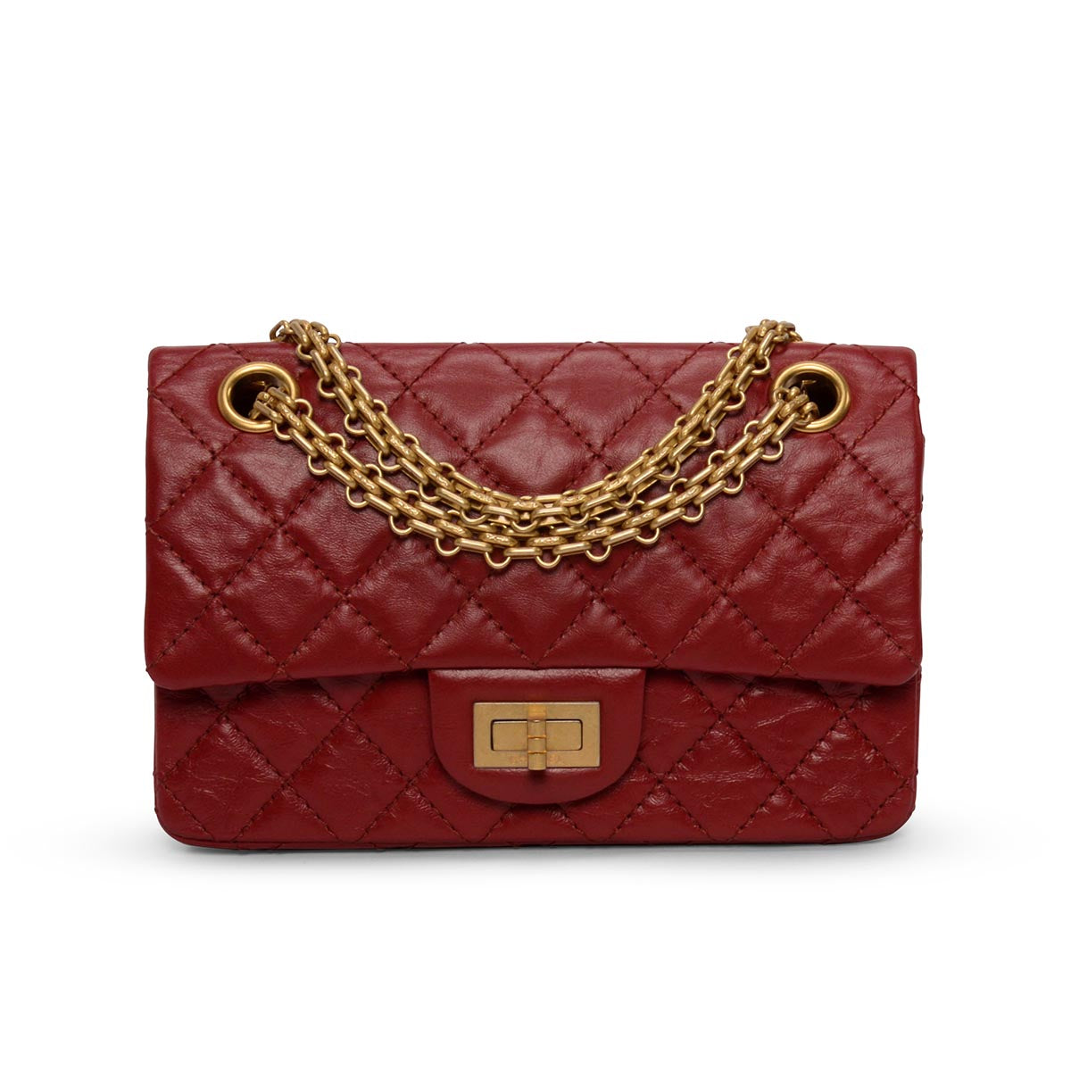 Chanel Red Aged Calfskin Mini Reissue 2.55 Flap Bag