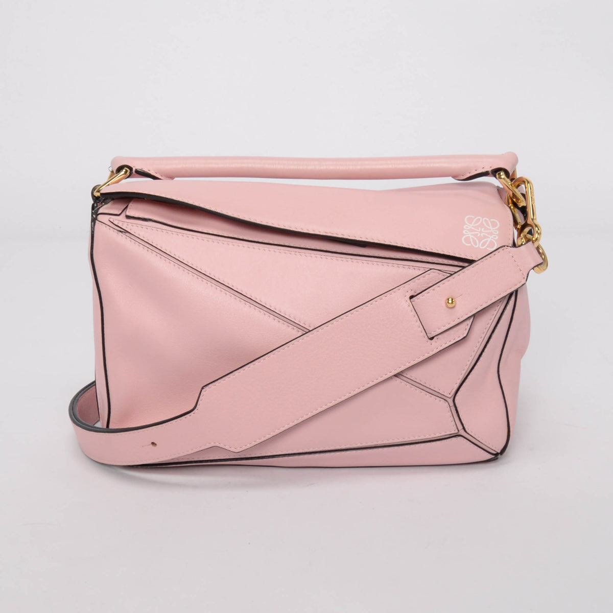 Loewe Soft Pink Calfskin Small Puzzle Bag