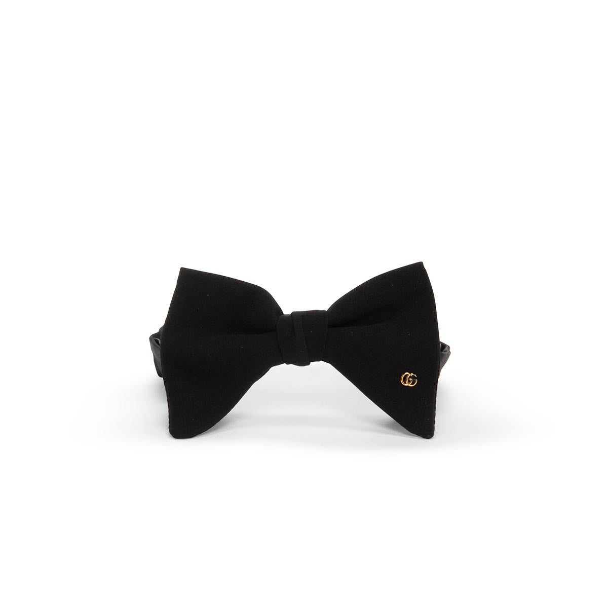 Gucci Black Silk Crêpe GG Bow Tie