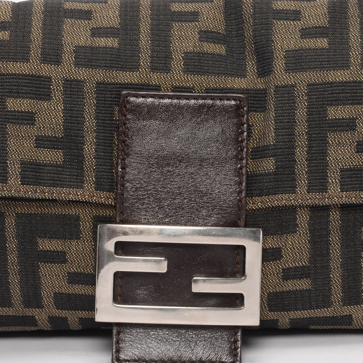 Fendi Tobacco Zucca Canvas Baguette Bag