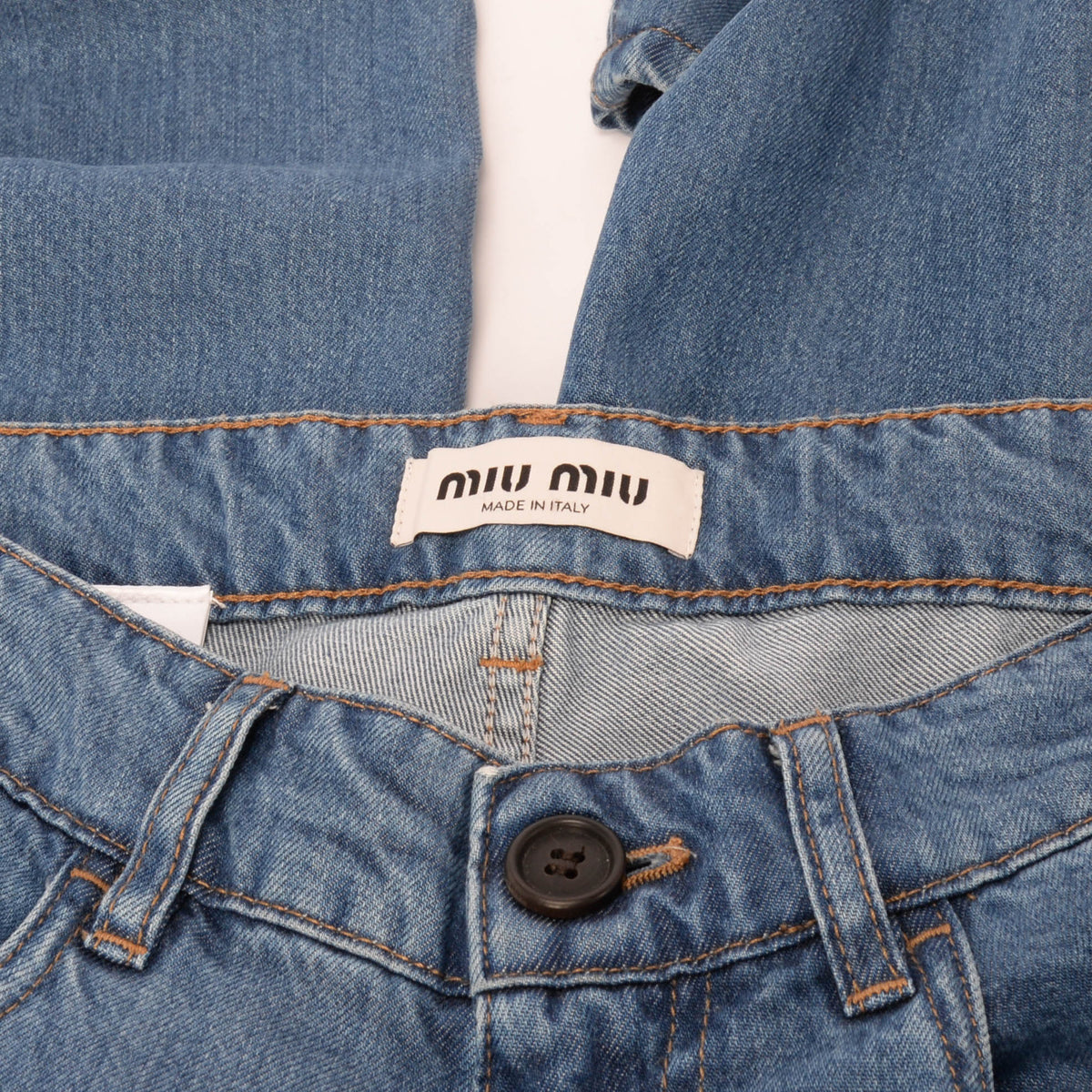 Miu Miu Blue Denim 5 Pocket Jeans 24
