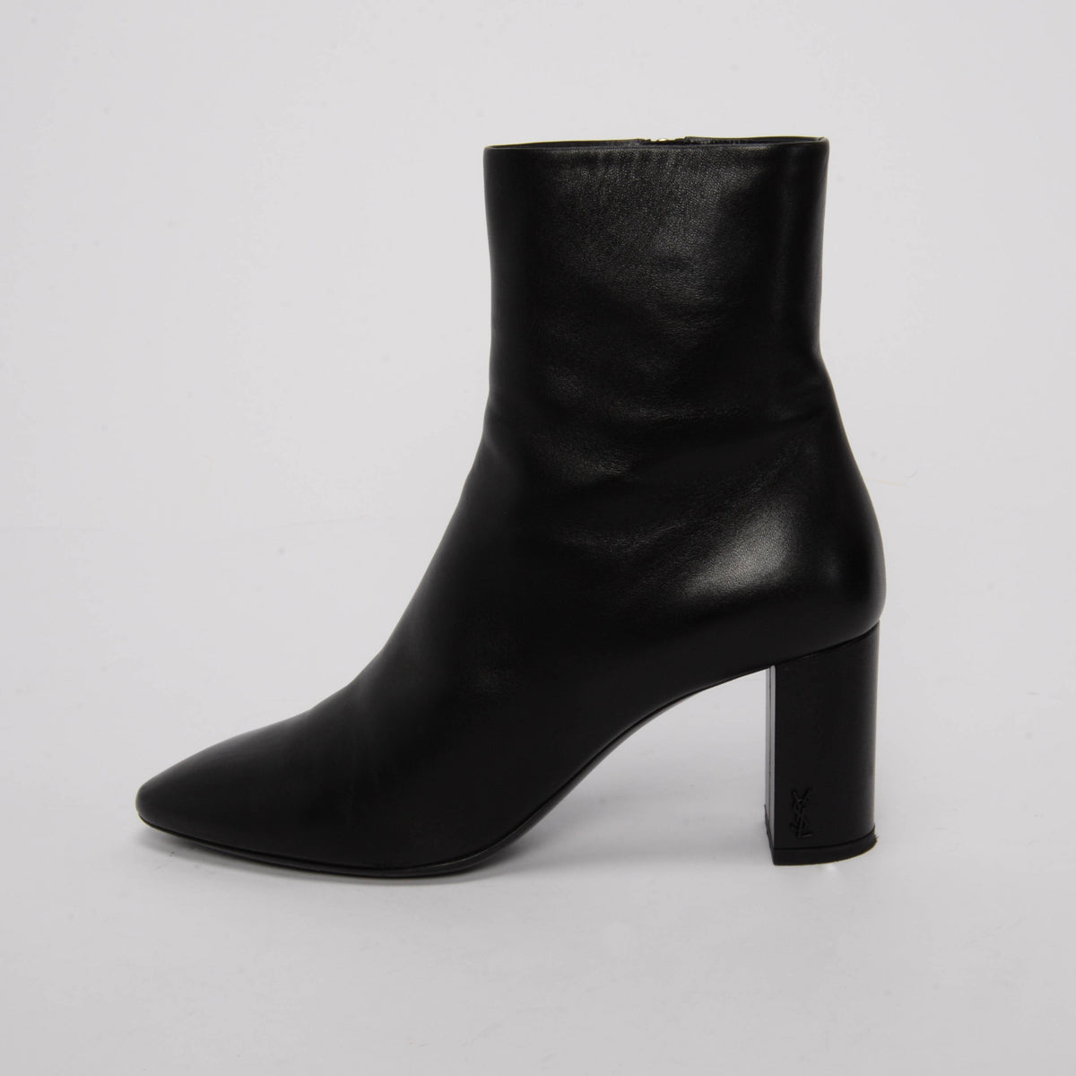 Saint Laurent Black Lambskin Lou 70 Ankle Boots 39