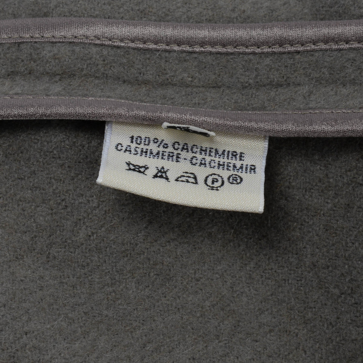 Hermes Grey Cashmere Double Layer Open Coat FR 40