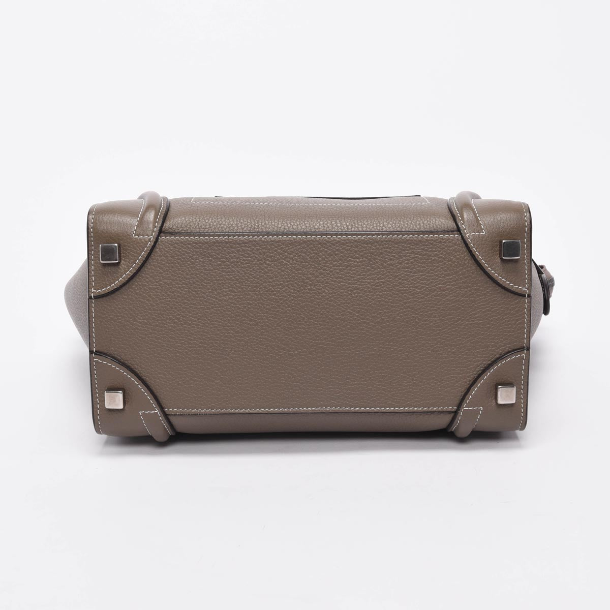Celine Taupe Grained Calfskin Micro Luggage Bag
