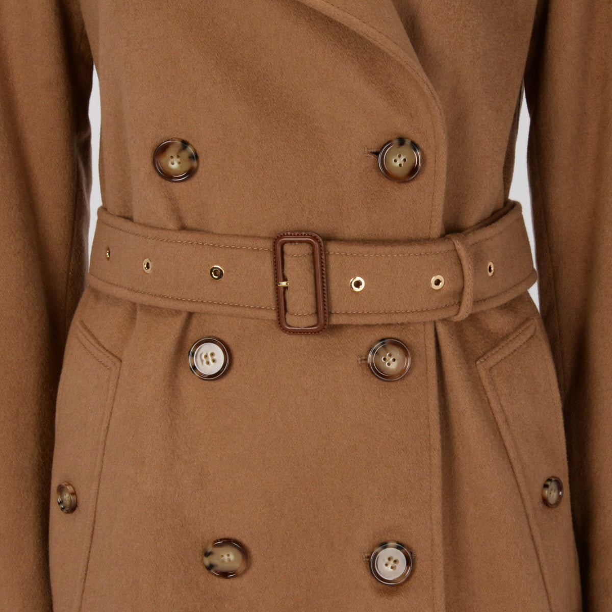 Burberry Bronze Cashmere Kensington Trench Coat UK 6