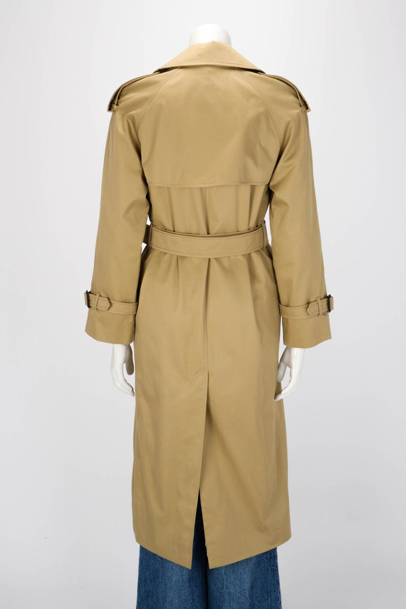 Burberry Beige Cotton Long Castleford Trench Coat UK 2