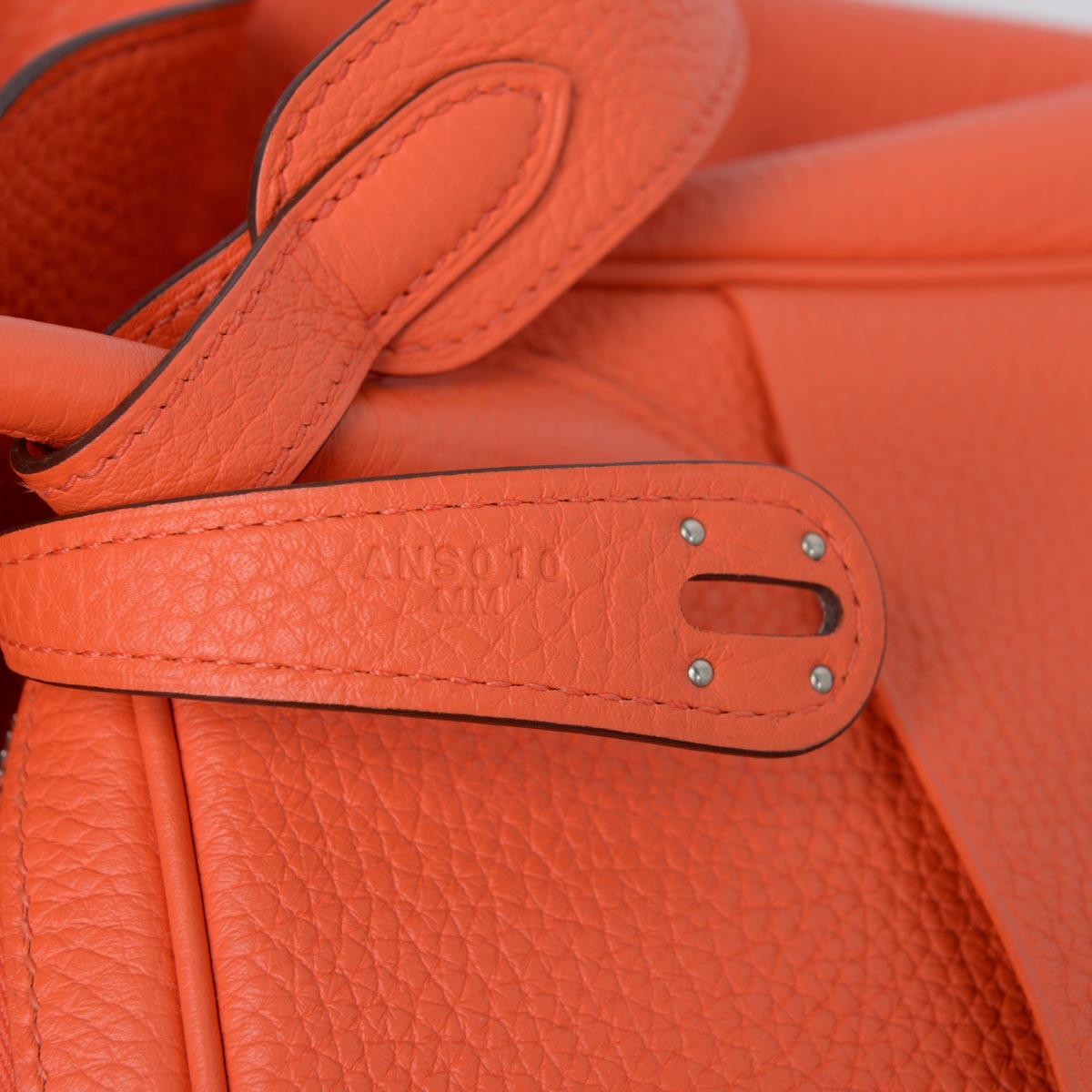 Hermes Orange Poppy Clemence Lindy 30