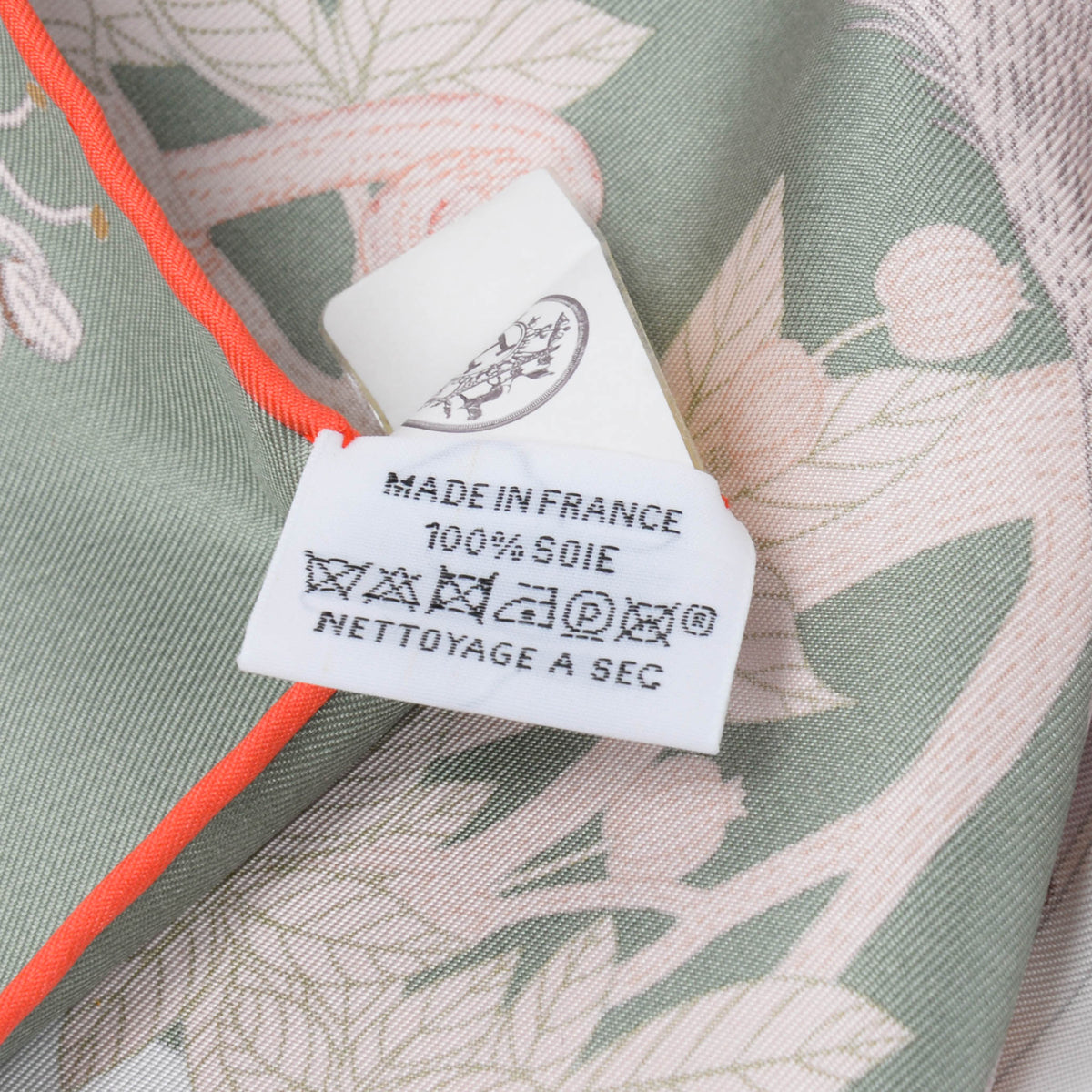 Hermes Kaki Silk Precious Paradise Scarf