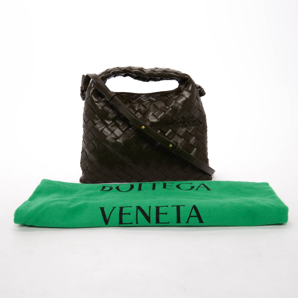 Bottega Veneta Olive Intrecciato Mini Hop Bag