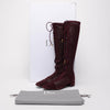 Dior Burgundy Suede Naughtily-D Boots 38.5 - Blue Spinach