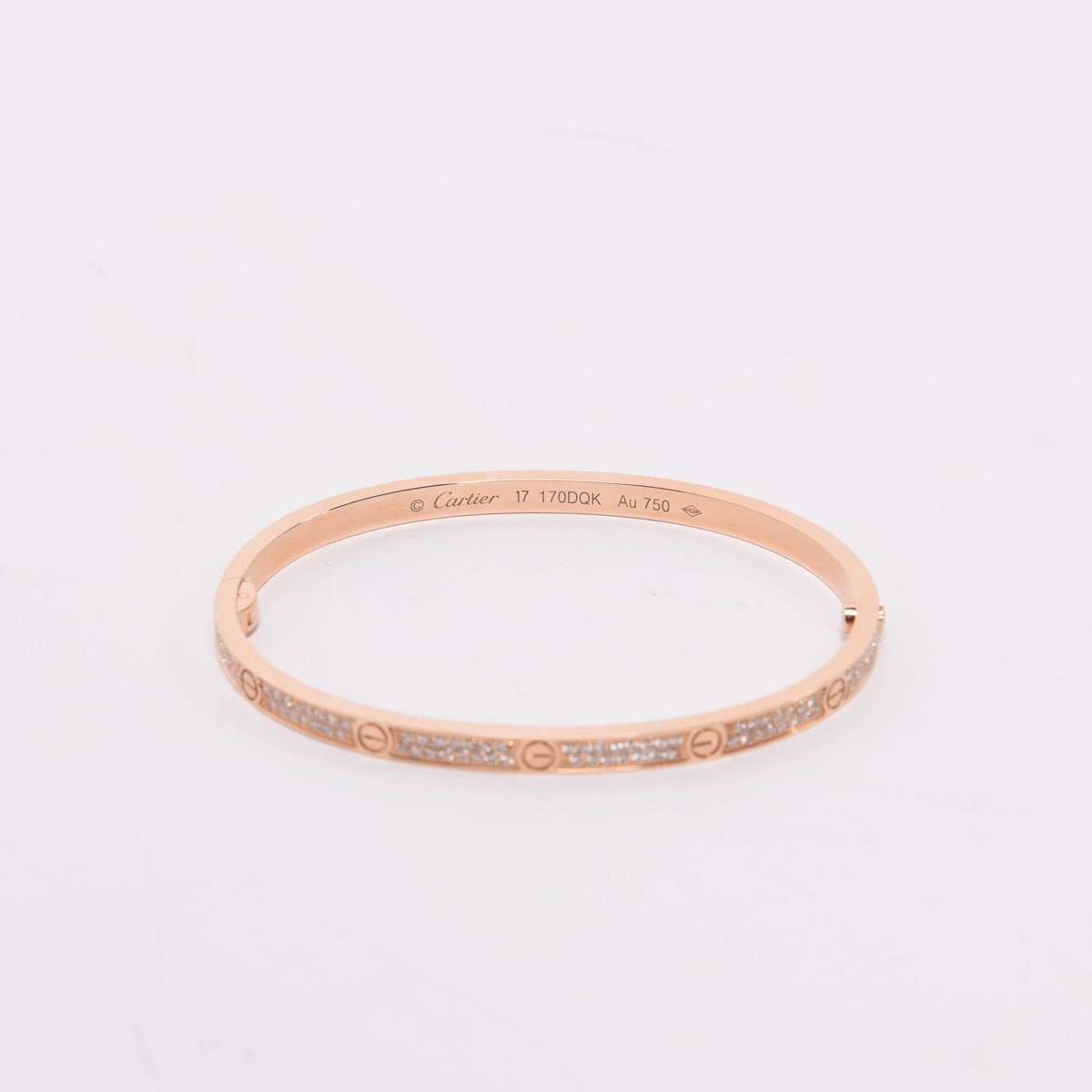 Cartier Rose Gold & Pave Diamond Small Model Love Bracelet