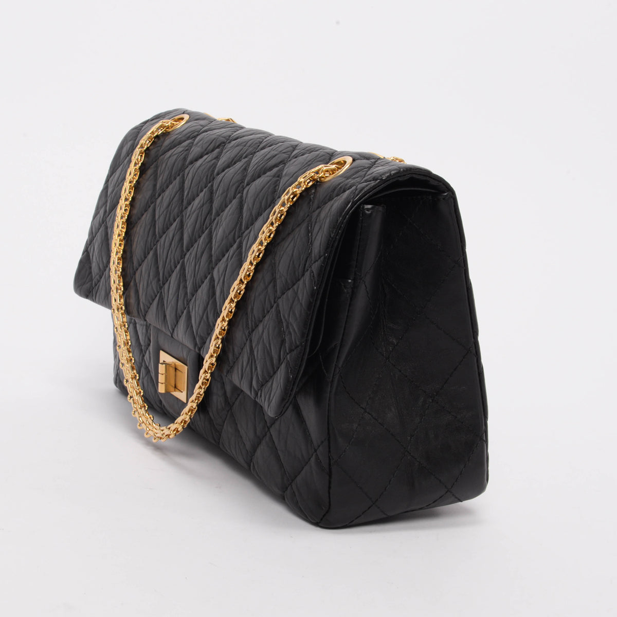 Chanel Black Distressed Calfskin Reissue 226 Flap Bag