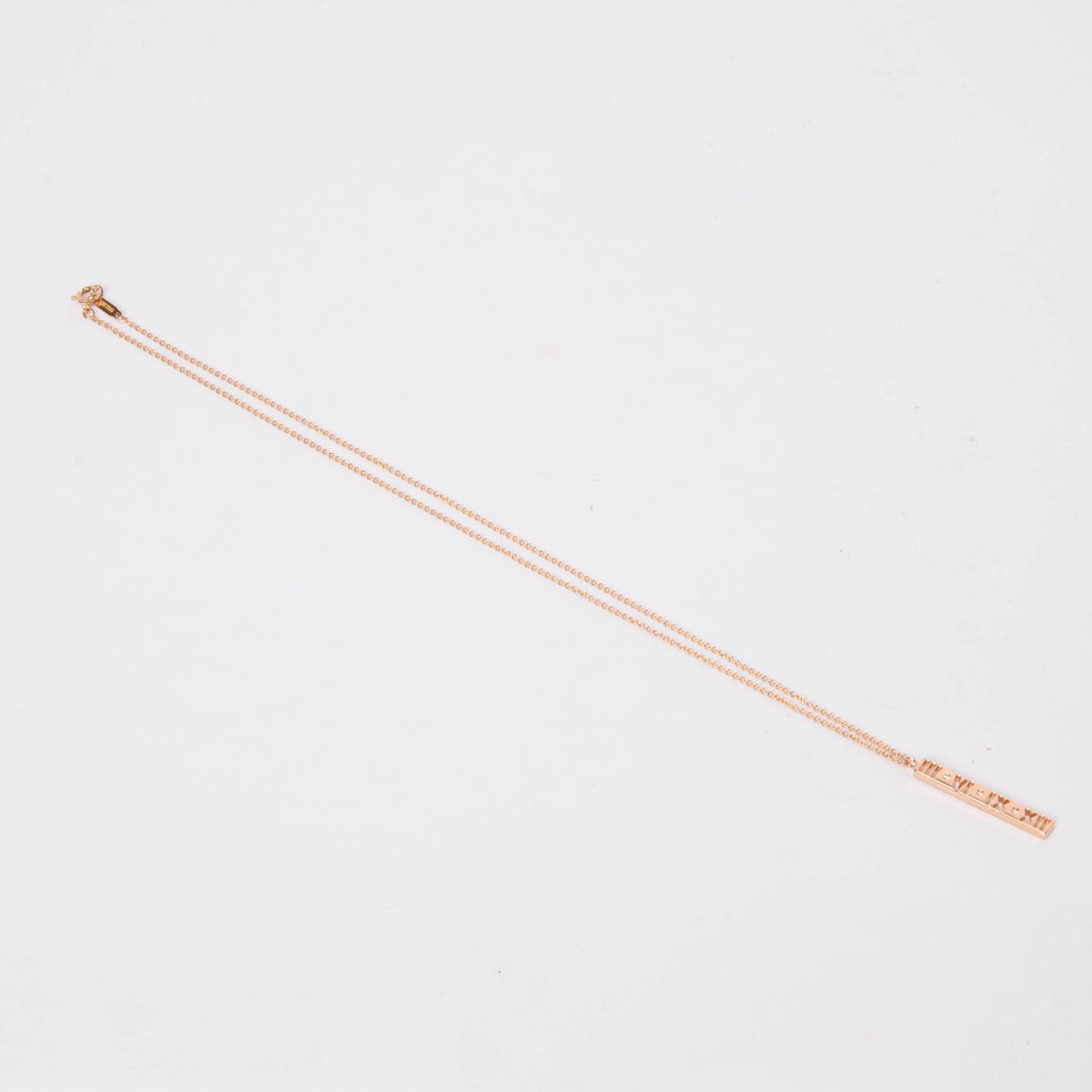 Tiffany & Co 18k Rose Gold Atlas Bar Pendant
