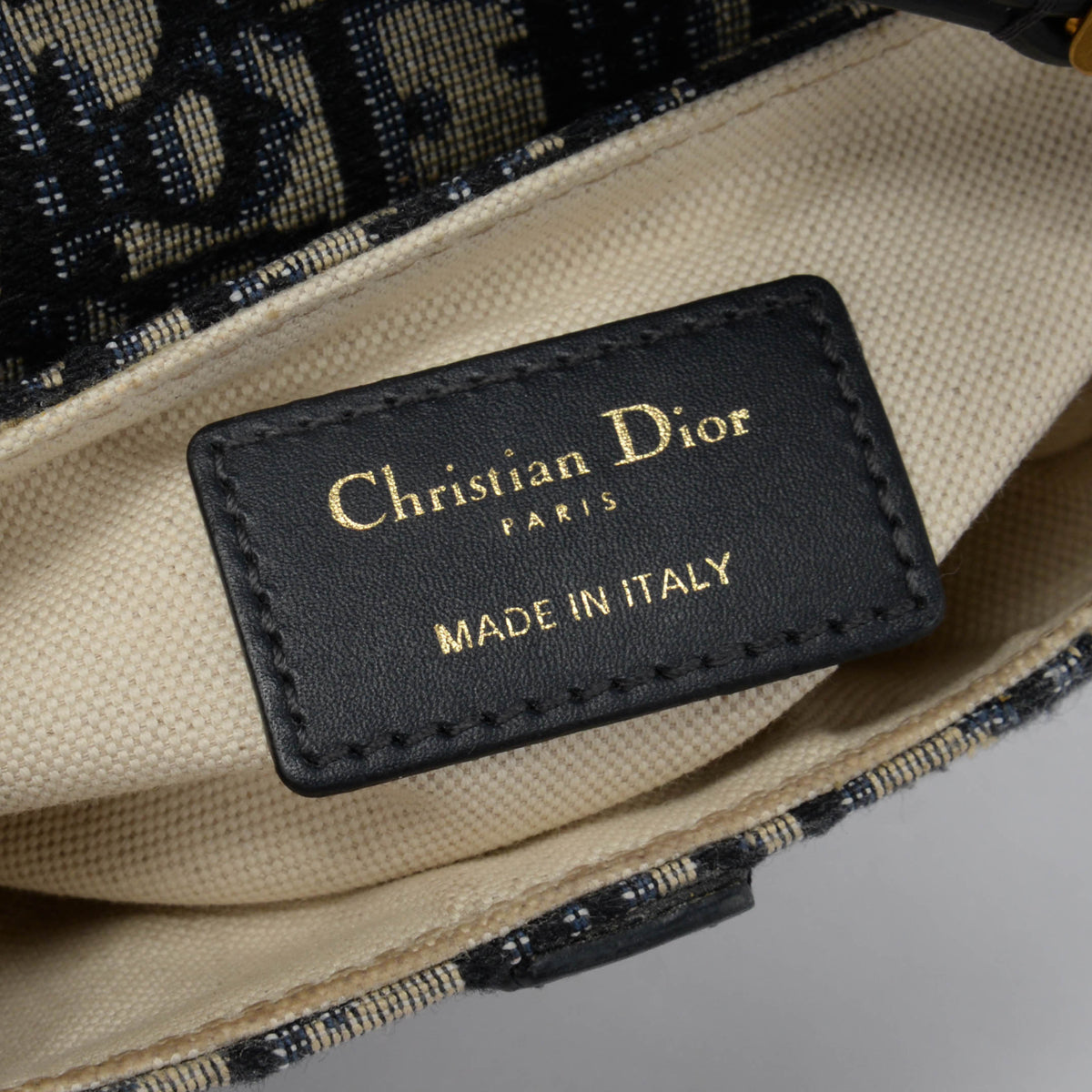 Dior Blue Oblique Canvas Mini Saddle Bag