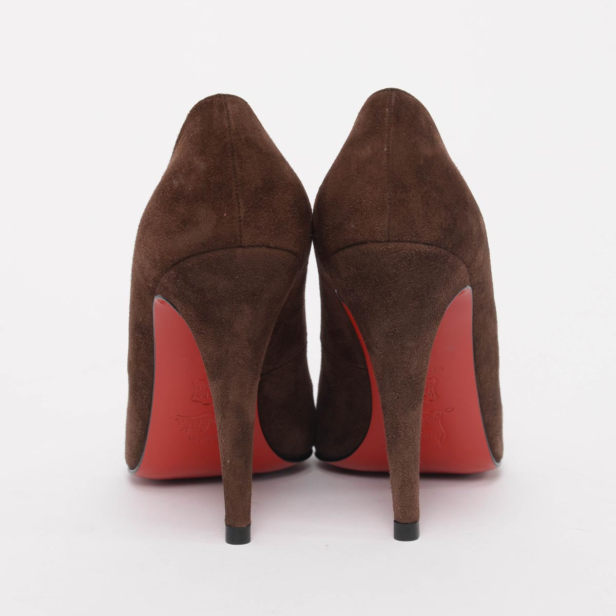 Christian Louboutin Brown Suede Simple Pumps 40