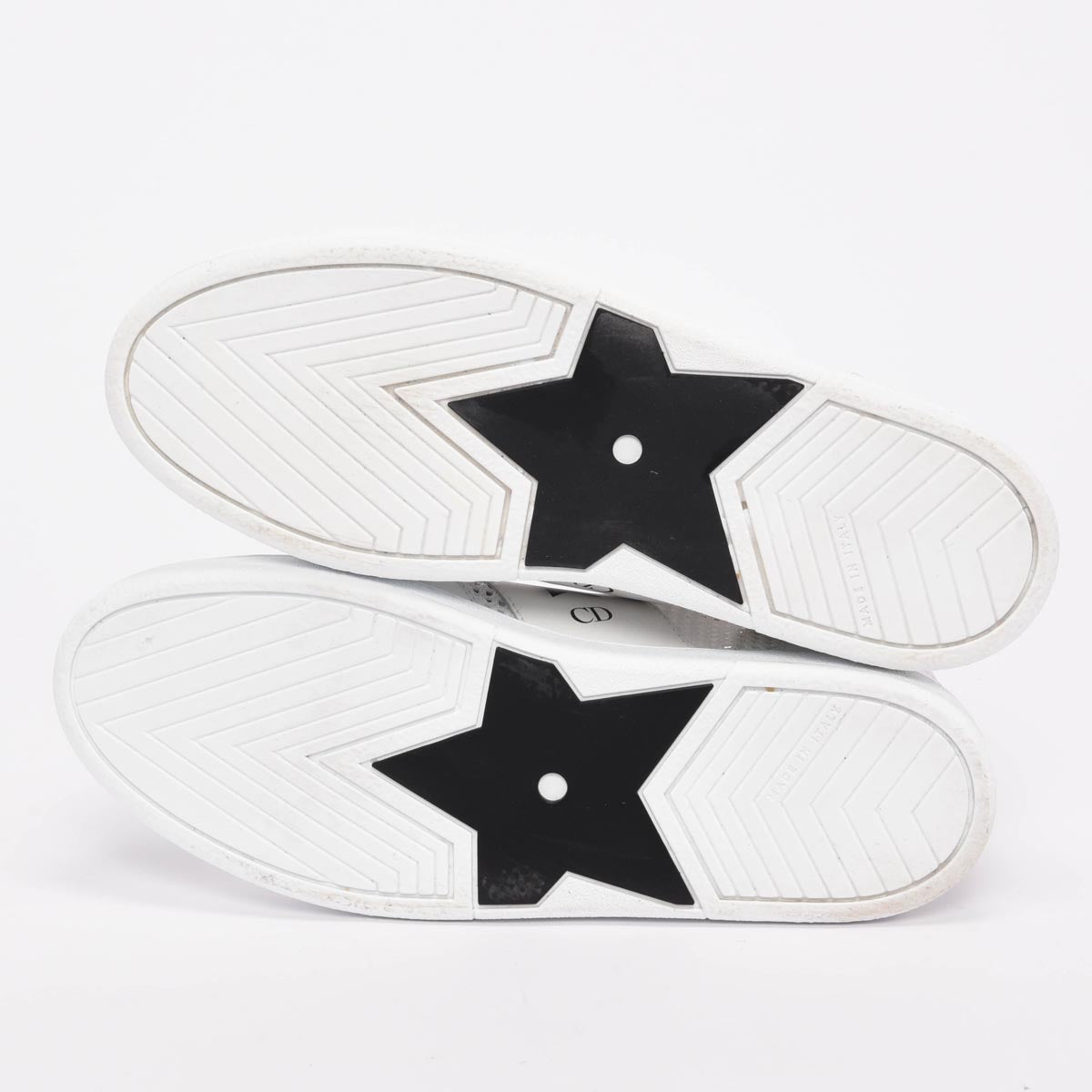 Dior White Suede & Mesh Star Sneakers 38